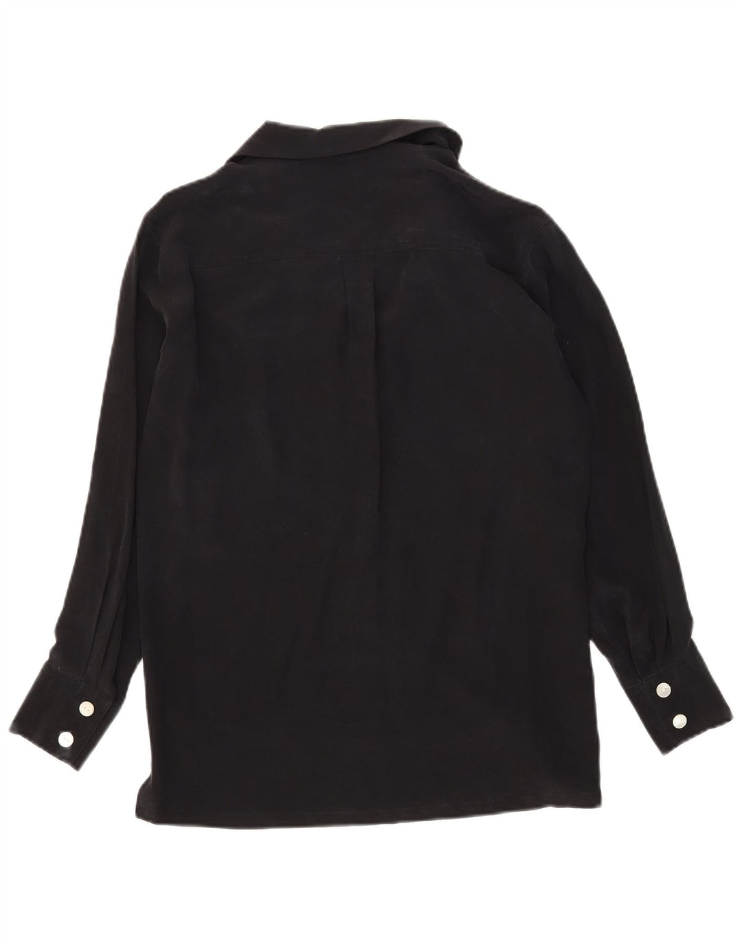 Damska bluzka koszulowa oversize Spazio UK 10, mała, czarna, jedwabna