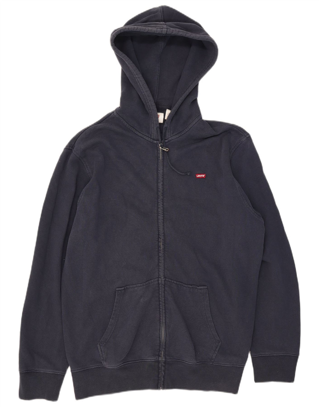 Męski sweter z kapturem i zamkiem Levi's XL, granatowy, bawełniany