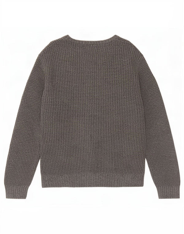 Marks & Spencer Damski sweter z dekoltem w łódkę, UK 16, duży, szary, bawełniany