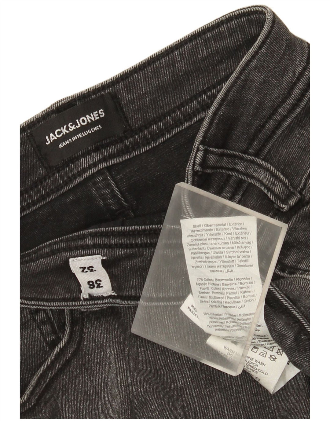 Męskie jeansy typu slim Jack & Jones W36 L32 Szara bawełna