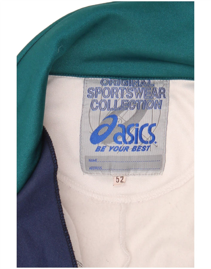 Męska kurtka dresowa ASICS IT 52 z dużym granatowym blokiem kolorów