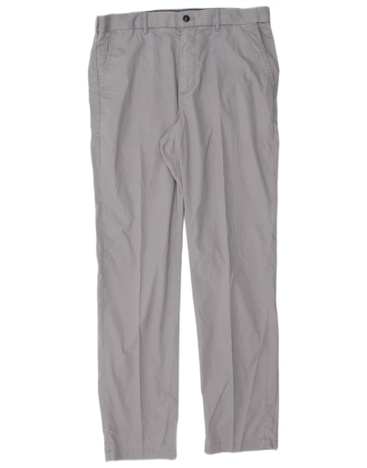 Męskie spodnie chino Marks & Spencer Blue Harbor o regularnym kroju W34 L33 szare