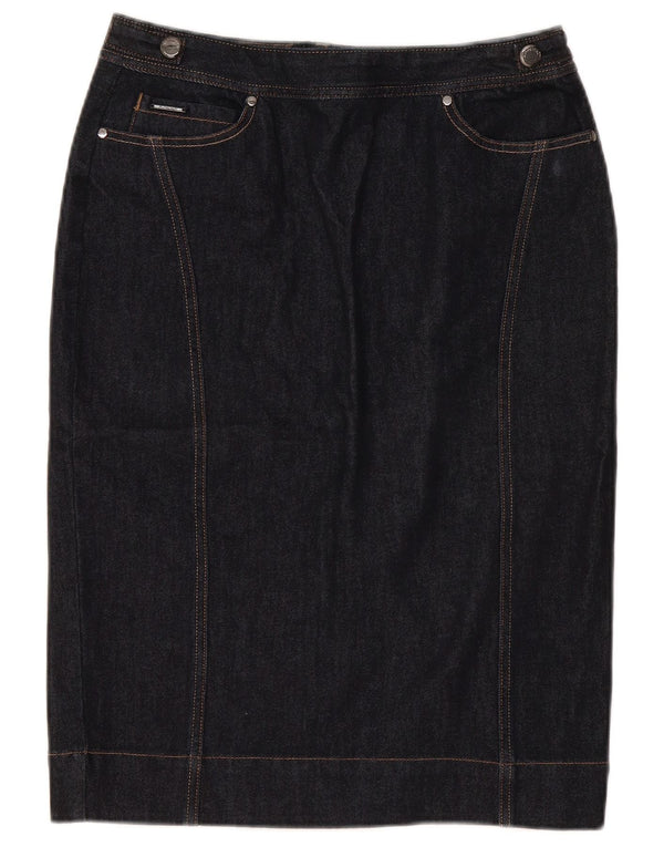 Marks & Spencer Damska spódnica dżinsowa UK 12 Medium W30 Granatowa bawełna