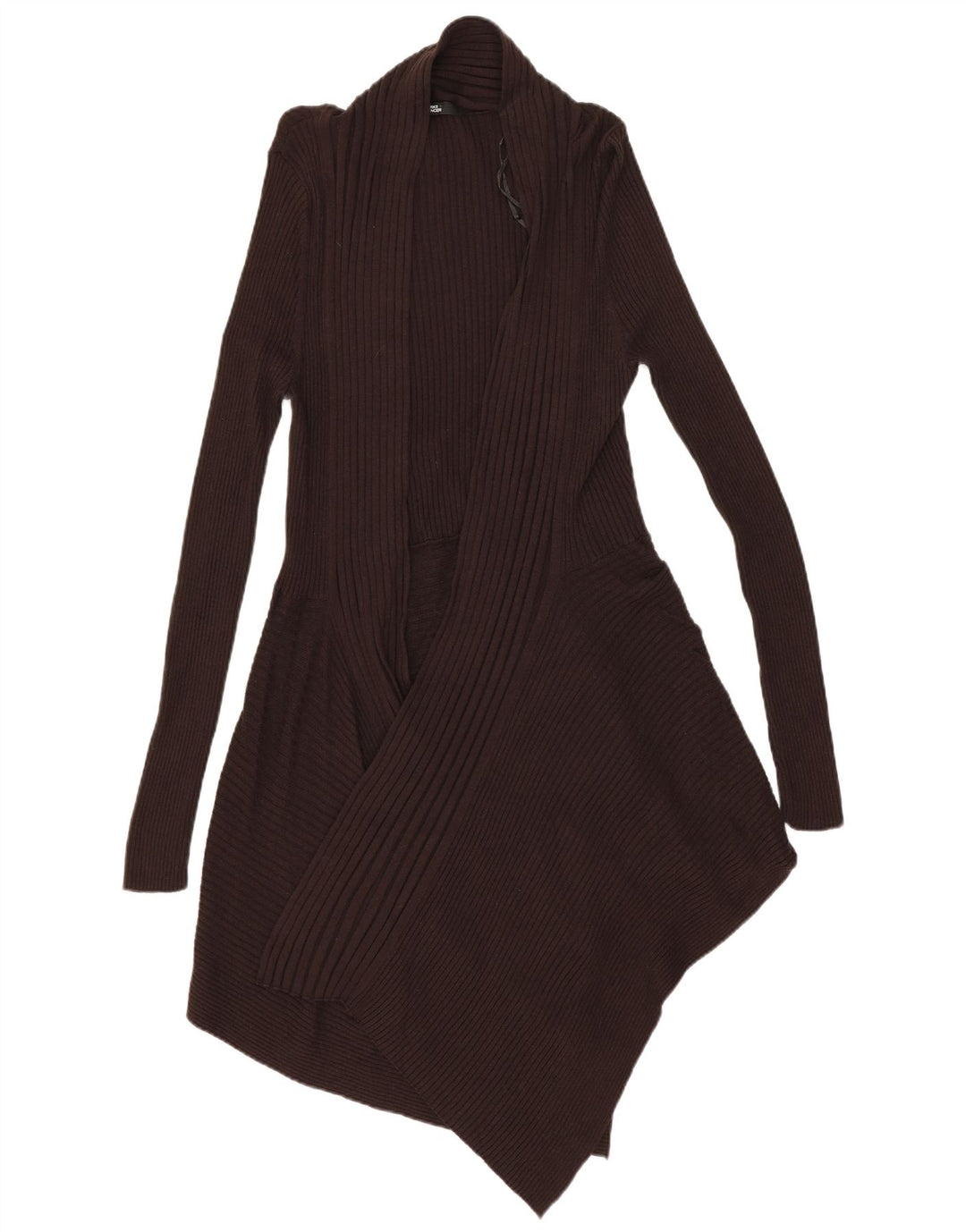 MARKS & SPENCER Damski sweter rozpinany o przedłużonym fasonie, UK 12, średni brąz