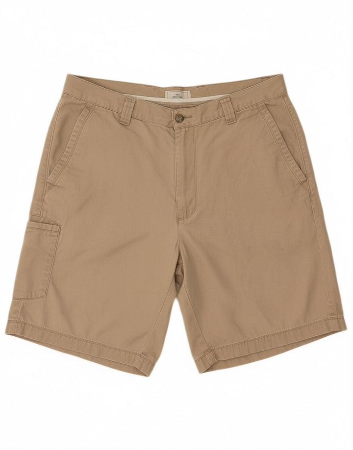 DOCKERS Mens Cargo Shorts W34 Large Beige Cotton