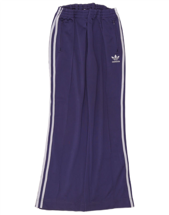 Damskie spodnie dresowe Adidas IT 46, duże, fioletowe, poliestrowe