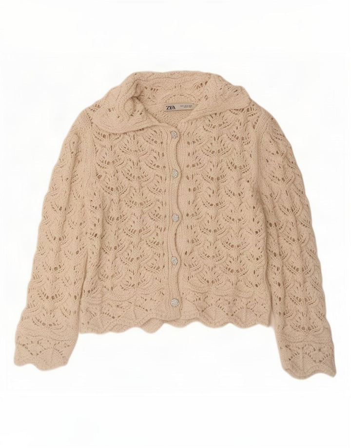 Sweter damski Zara UK 14, średni biały
