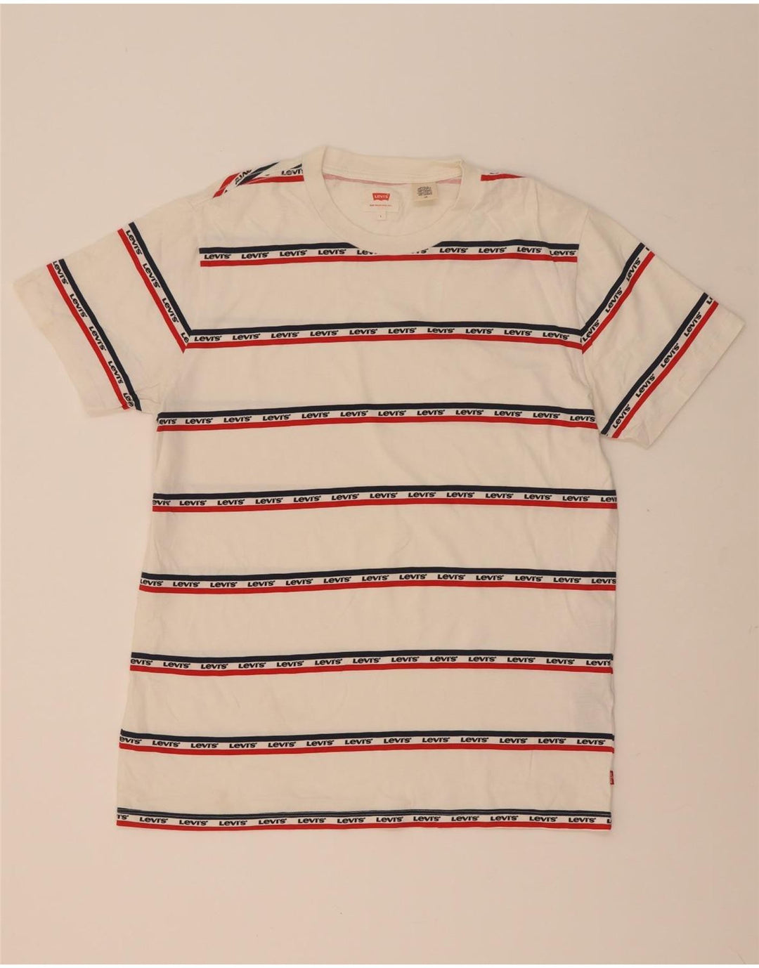 Męski T-shirt z grafiką Levi's, duży, bawełniany w białe paski