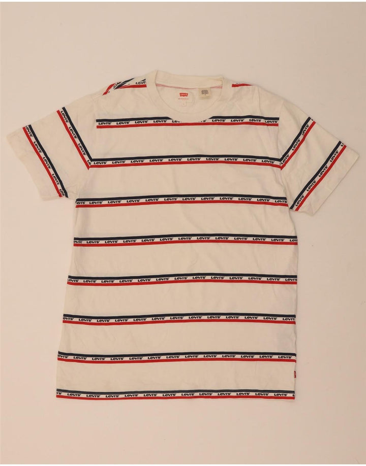 Męski T-shirt z grafiką Levi's, duży, bawełniany w białe paski