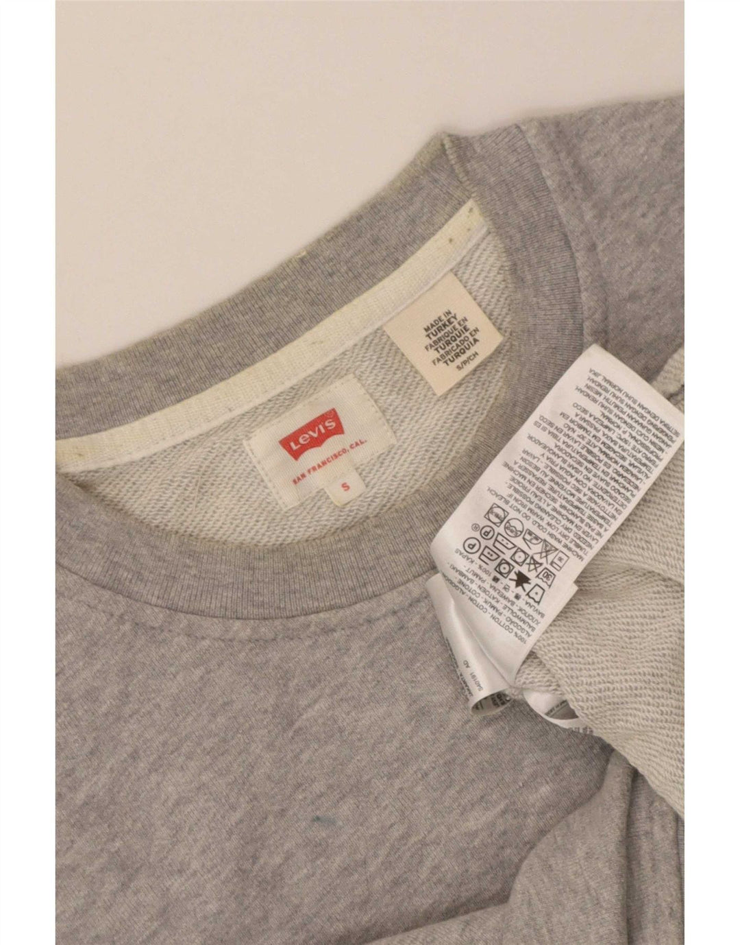Męska bluza Levi's Sweter, mała, szara, nakrapiana bawełna
