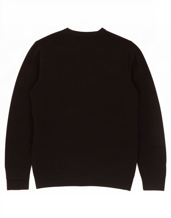 Męski sweter Marks & Spencer Blue Harbor z dekoltem w kształcie litery V, duży, czarny, akrylowy