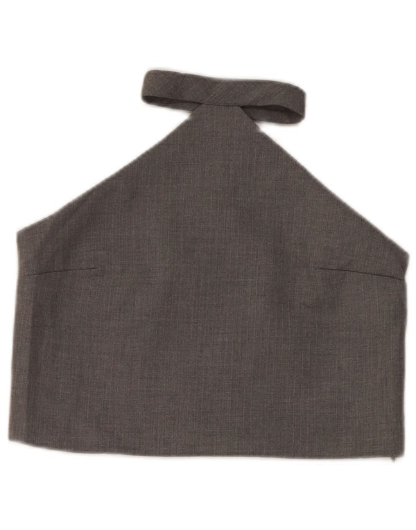 Damski top Zara Crop Halter UK 8, mały, szary poliester