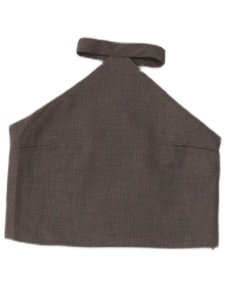 Damski top Zara Crop Halter UK 8, mały, szary poliester
