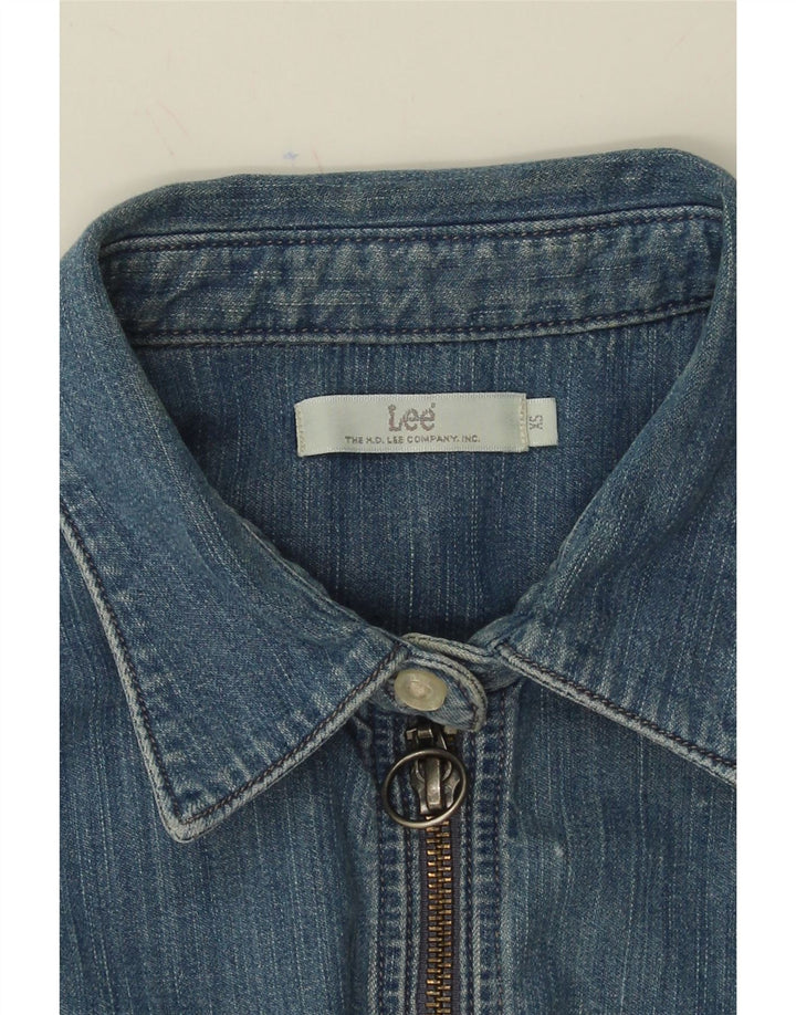 LEE Womens Oversized Denim Pullover Shirt UK 6 XS Blue Cotton Vintage Lee and Second-Hand Lee from Messina Hembry 