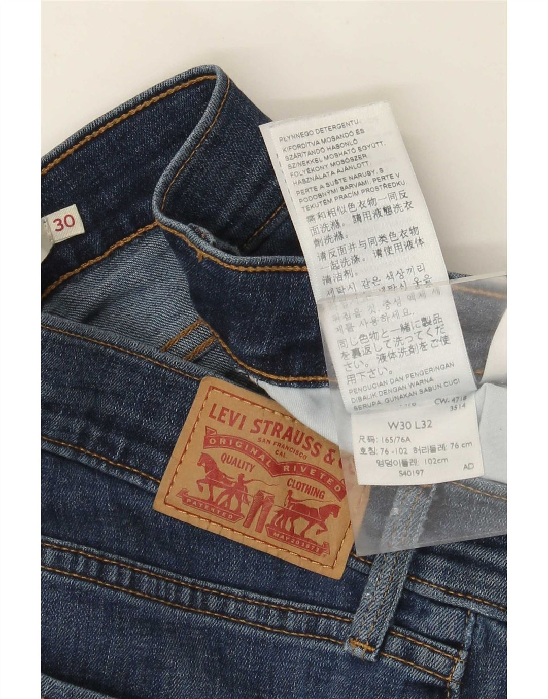 Damskie dżinsy Levi's 314 Shaping Straight W30 L32 Niebieska bawełna