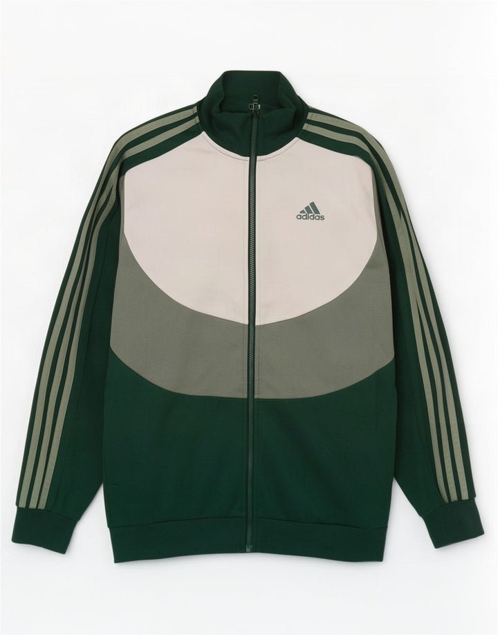 Adidas Męska bluza dresowa Top Jacket Medium Green Colorblock Cotton