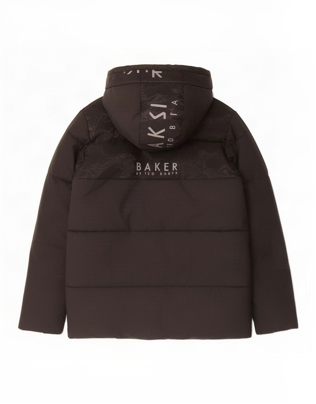 Wyściełana kurtka chłopięca z kapturem i grafiką Ted Baker 12-13 lat, czarna, poliestrowa