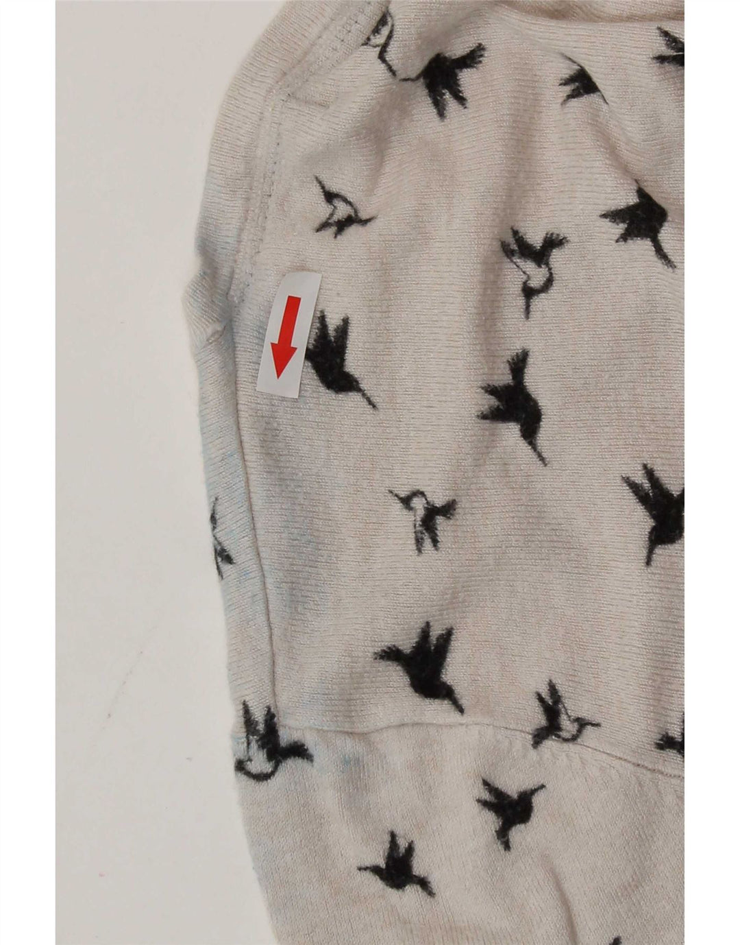 Marks & Spencer Damski sweter rozpinany z abstrakcyjnym wzorem UK 14 Średni biały