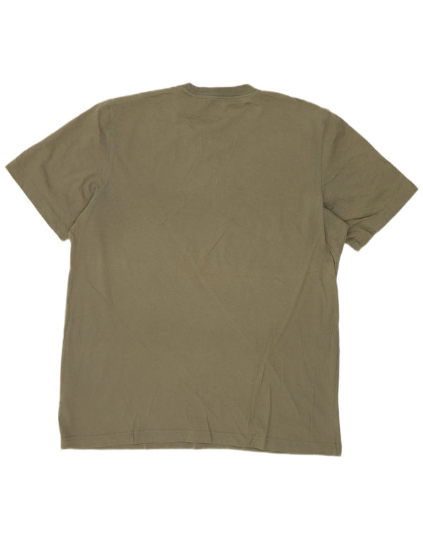 Męska koszulka z grafiką Adidas, duża, bawełniana khaki