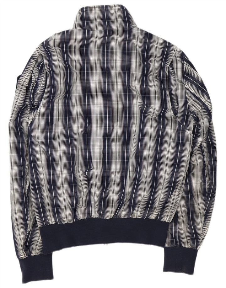 Męska kurtka bomberka Blauer UK 42 XL, granatowa, poliester w kratkę