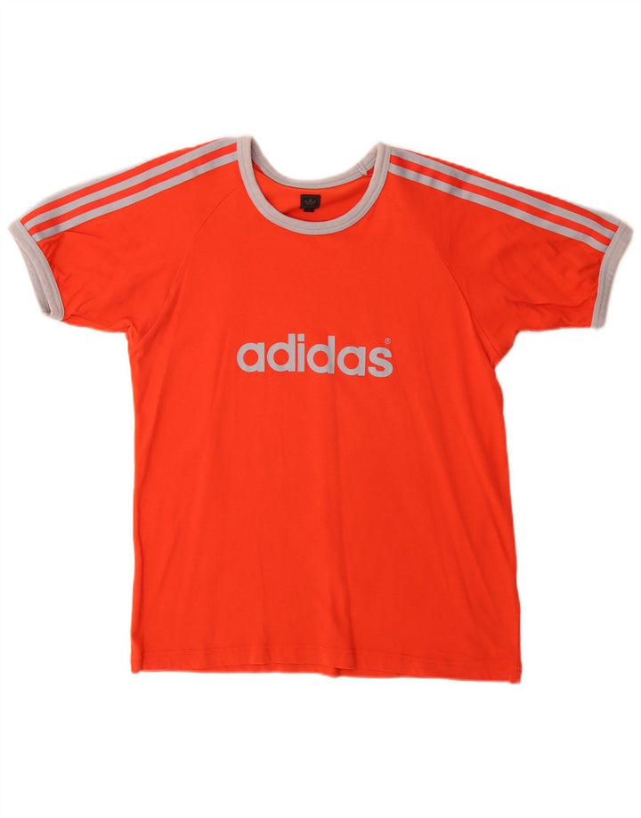 Męska koszulka z grafiką Adidas, średnia, czerwona bawełna