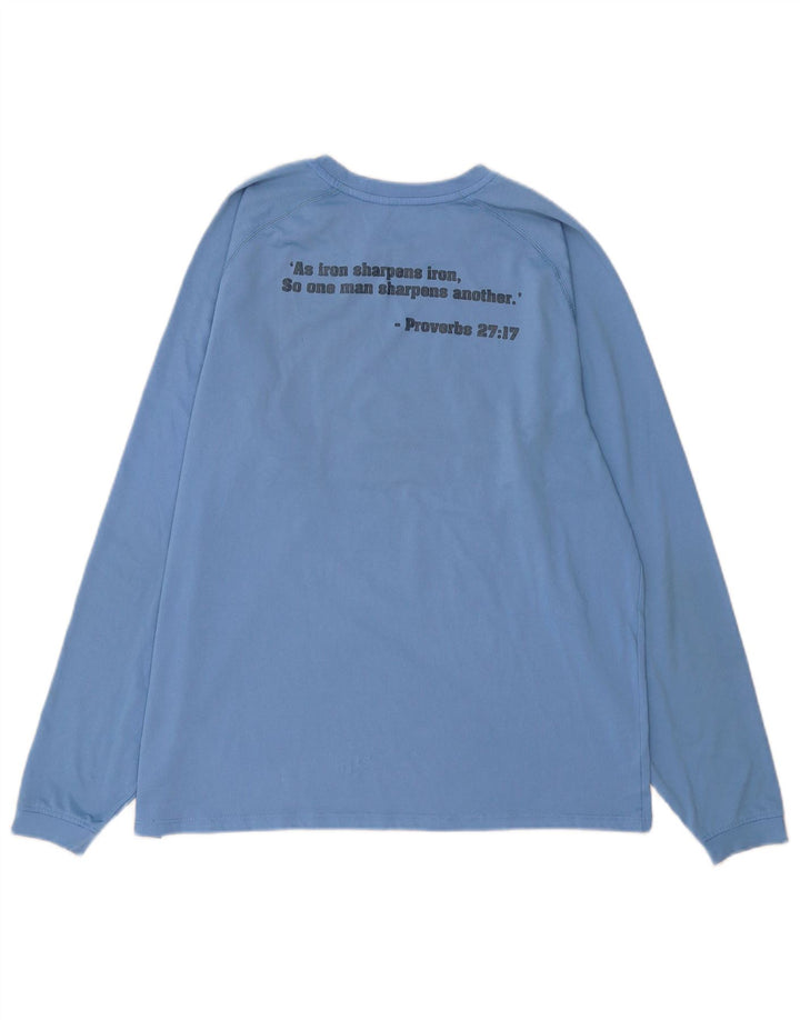 Adidas Męskie Villanova Graphic Top z długim rękawem, duży niebieski poliester