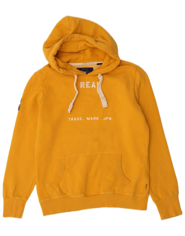 Damski sweter z kapturem Superdry Graphic UK 12, średni żółty, bawełniany