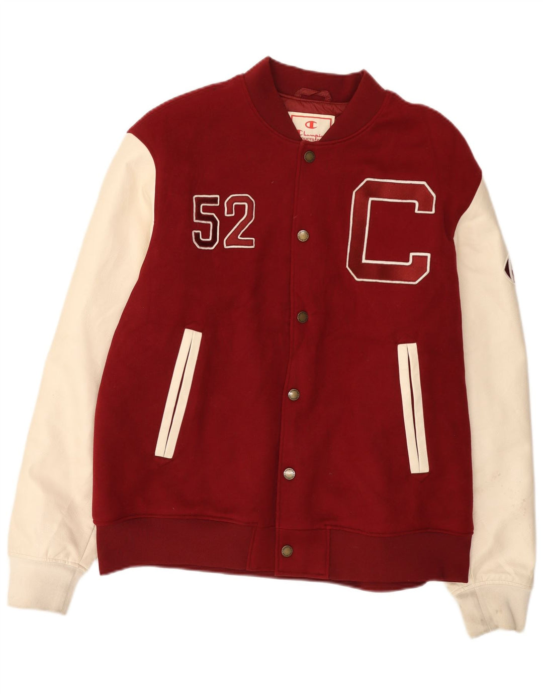 Męska kurtka Champion Graphic Varsity UK 44 2XL Burgundowy blok kolorów