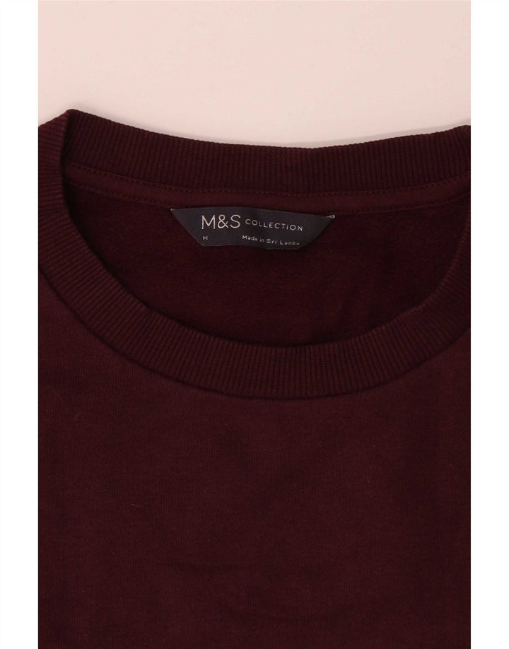 Marks & Spencer Męska bluza dresowa, średnia, bordowa bawełna