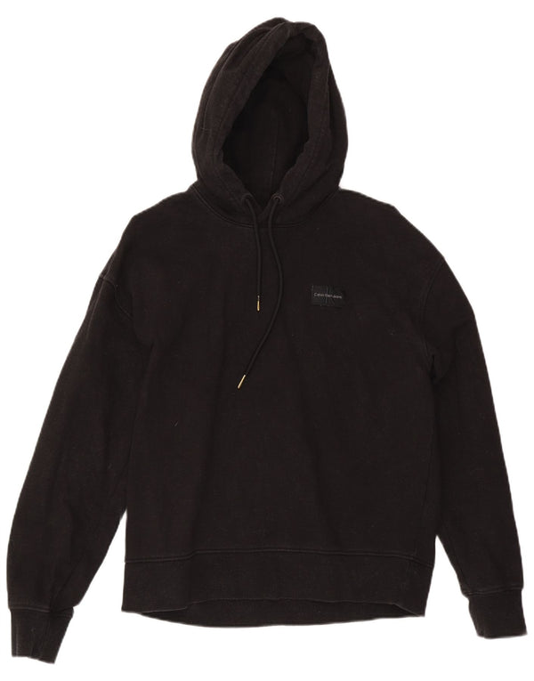 Damski sweter z kapturem Calvin Klein Jeans UK 16, duży, czarny, bawełniany