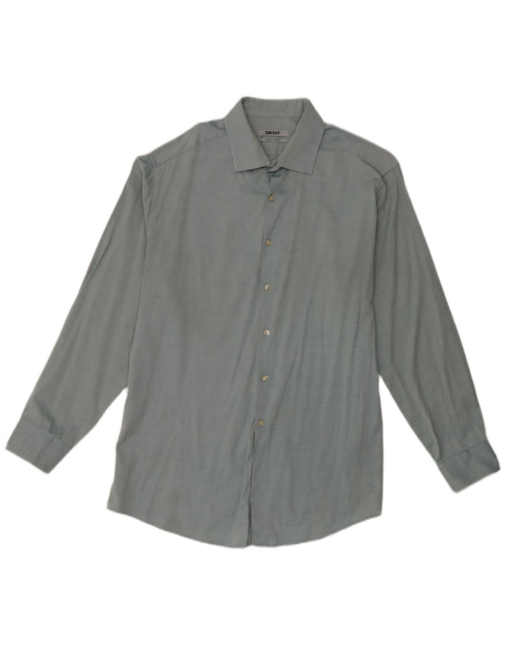 Koszula męska slim fit Dkny, rozmiar 17, XL, niebieska