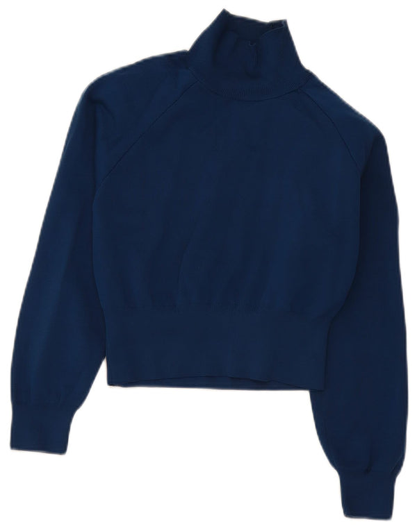 Damski sweter z golfem Zara, UK 10, mały, granatowy, poliester