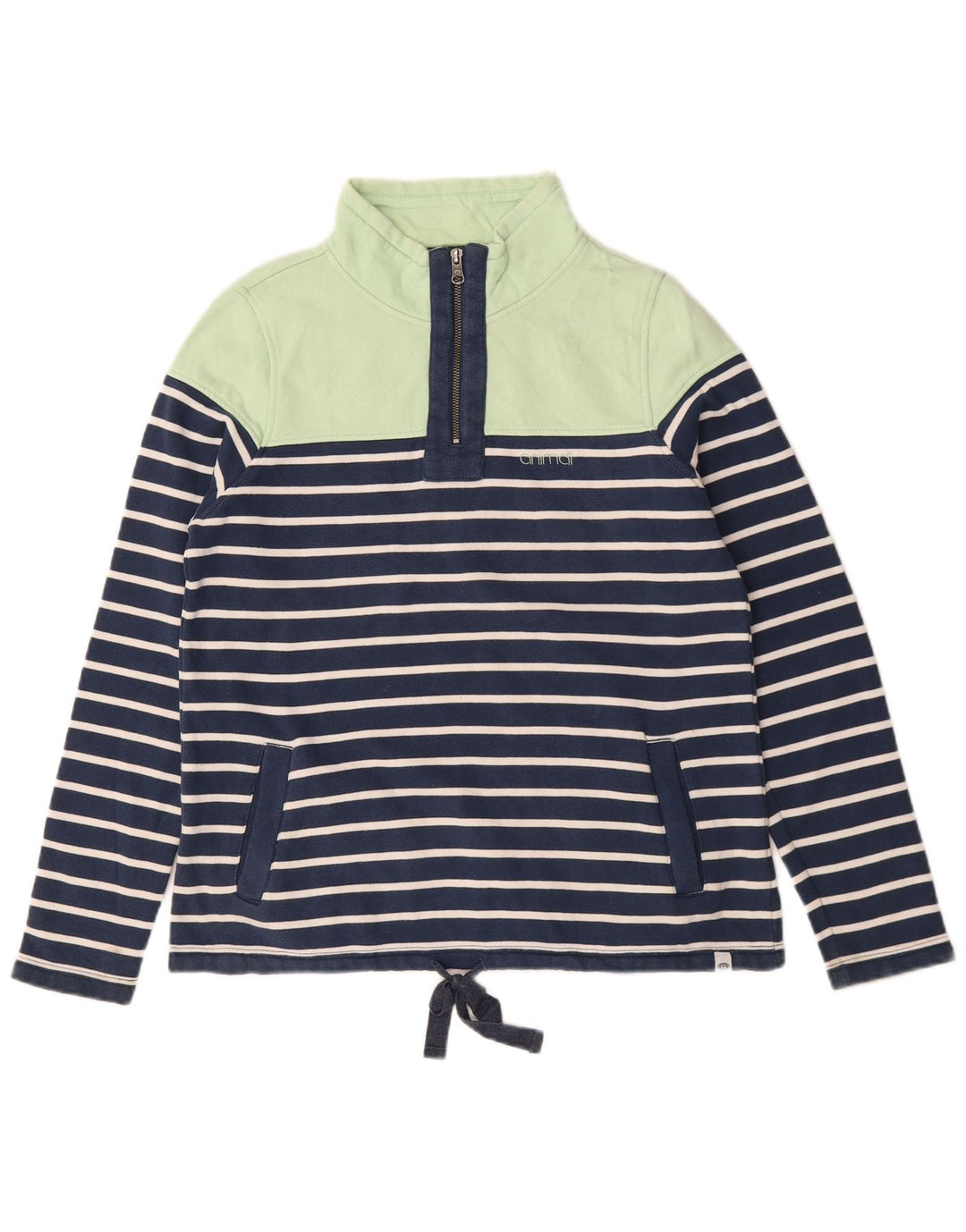 Damski sweter oversize Animal UK 10 w małe granatowe paski