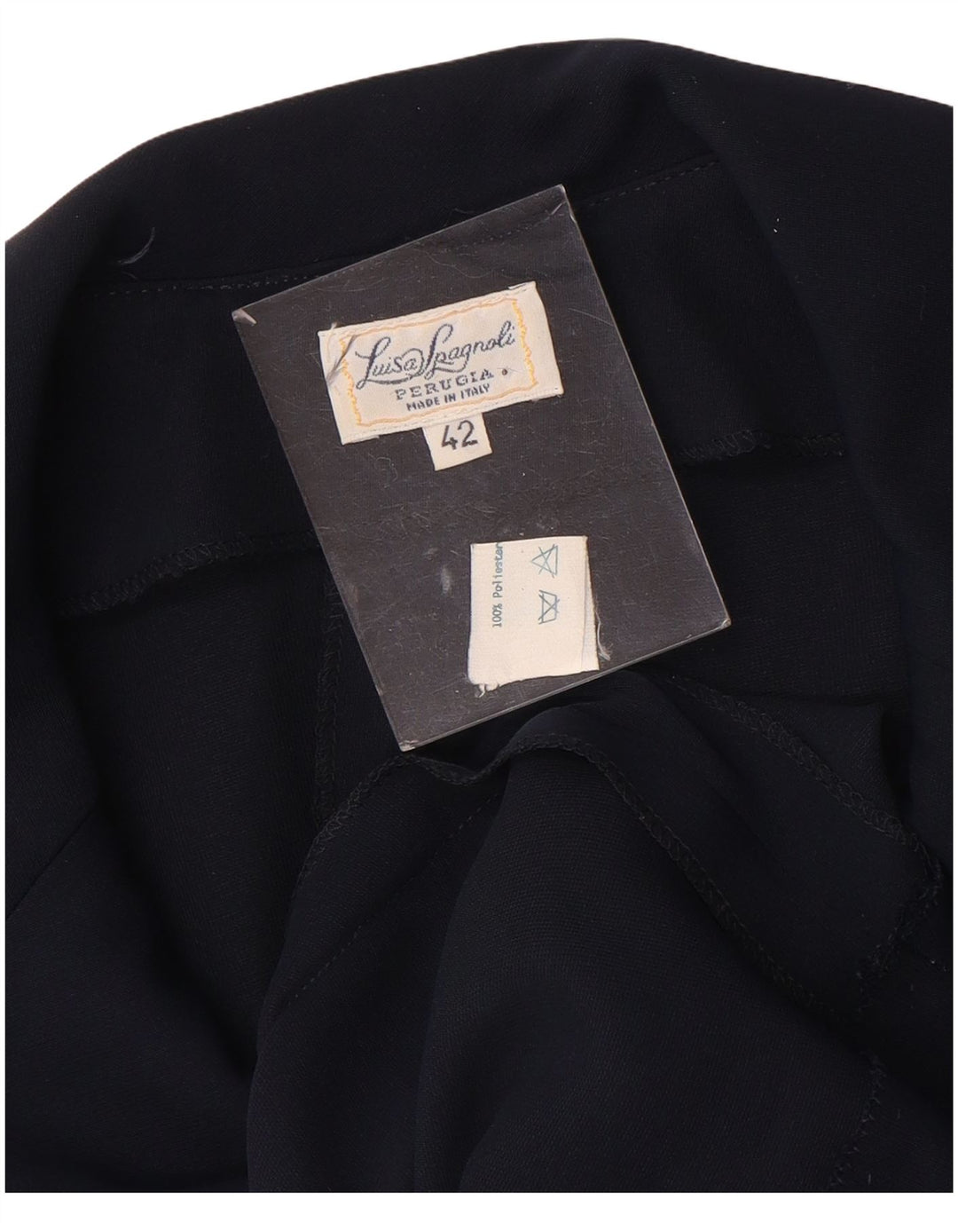 LUISA SPAGNOLI Damska sukienka koszulowa z podwójnymi piersiami IT 42 Średni granat