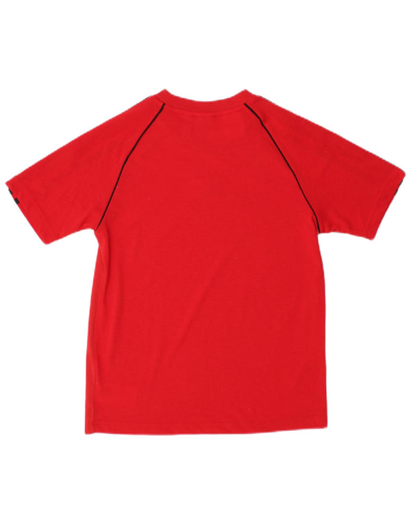 Adidas Chłopięcy T-shirt Top 11-12 lat Czerwony Poliester z blokami kolorów
