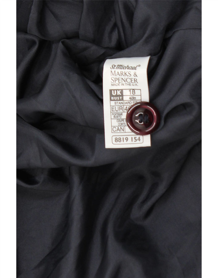 Marks & Spencer Damska marynarka z krótkim rękawem, UK 18 XL, granatowa