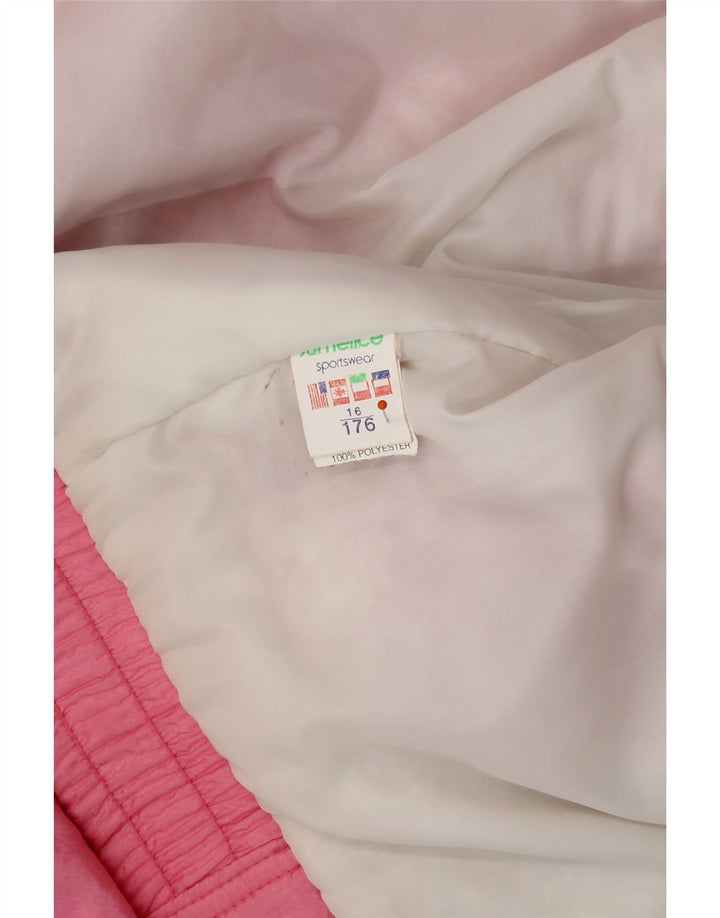 Kurtka bomberka dziewczęca San Felice 15-16 lat Różowy poliamid z blokami kolorów