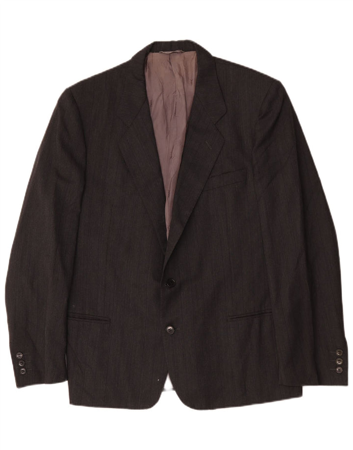 Męska marynarka zapinana na 2 guziki Yves Saint Laurent IT 52 XL w szare paski