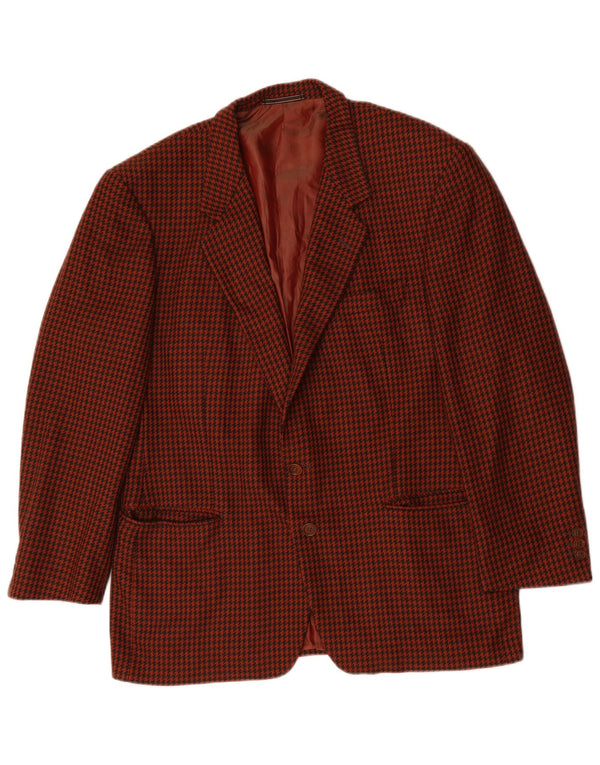 Męska marynarka zapinana na 2 guziki Ermenegildo Zegna UK 42 XL Brązowa pepitka