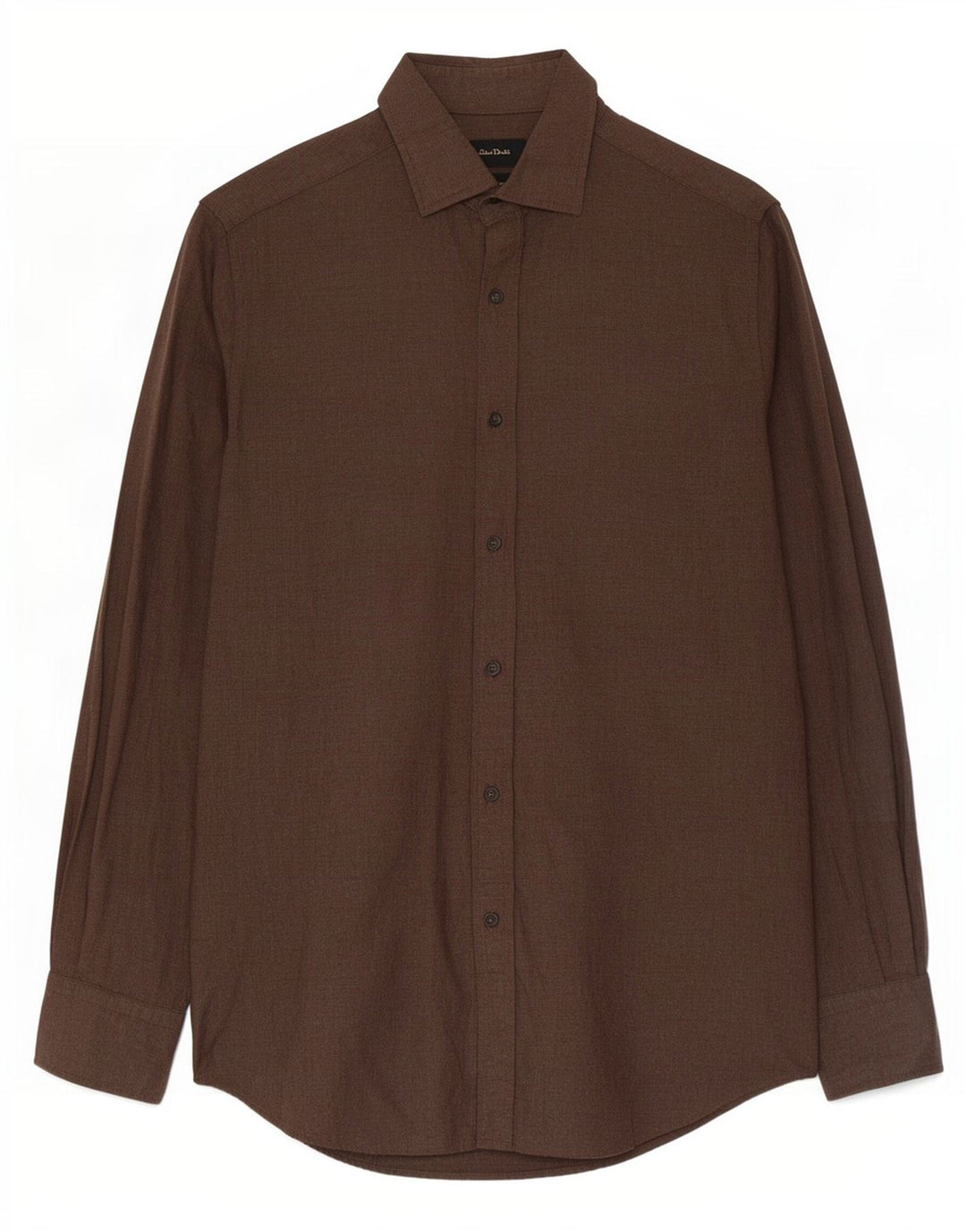 Koszula męska Massimo Dutti, mała, brązowa, bawełniana
