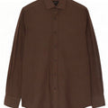 Koszula męska Massimo Dutti, mała, brązowa, bawełniana