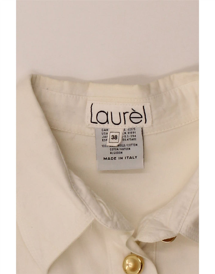 LAUREL Womens Shirt EU 38 Medium White Cotton Vintage Laurel and Second-Hand Laurel from Messina Hembry 