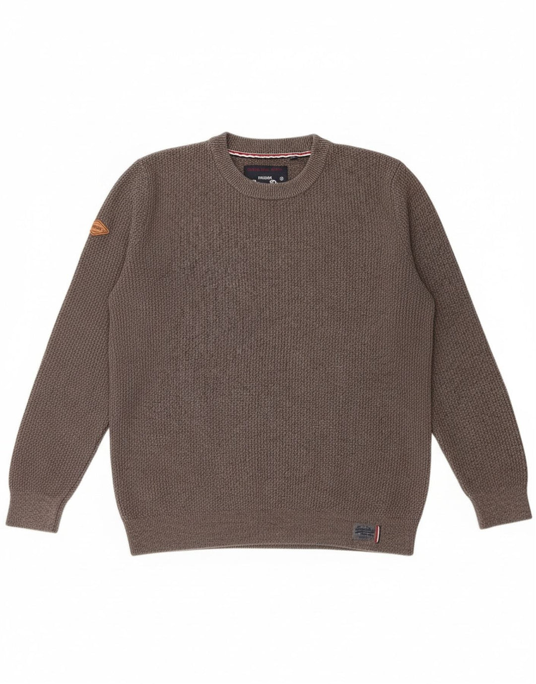 Męski sweter z okrągłym dekoltem Superdry 2XL, szara bawełna