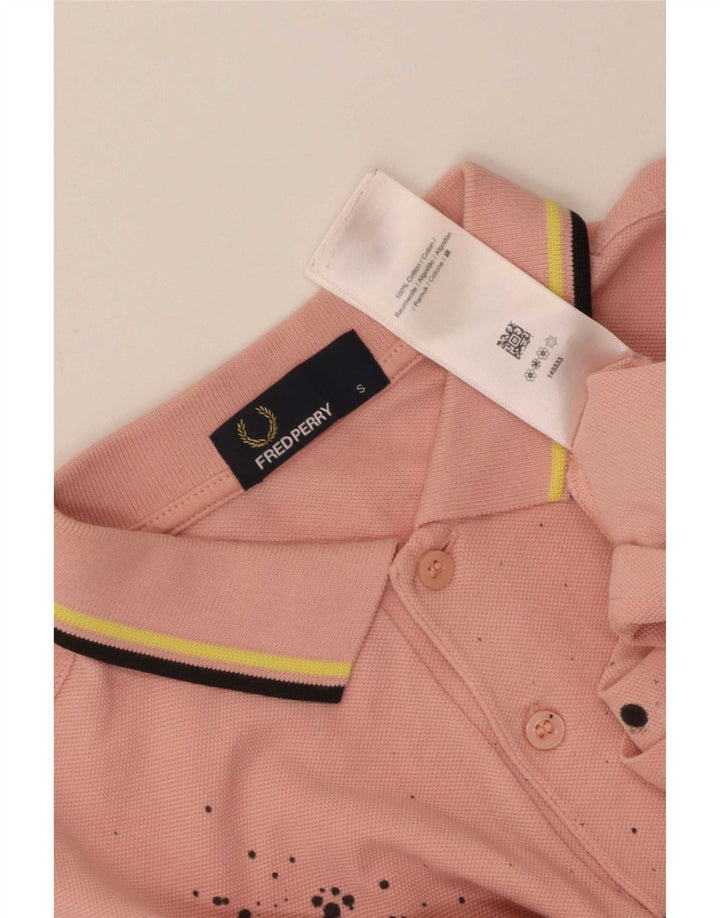 Męska koszulka polo Fred Perry, mała, różowa, bawełniana