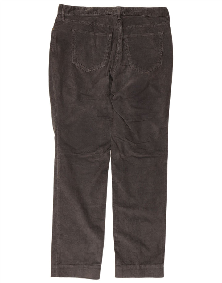 Damskie sztruksowe spodnie Eddie Bauer US 12 Large W36 L32 Szara bawełna