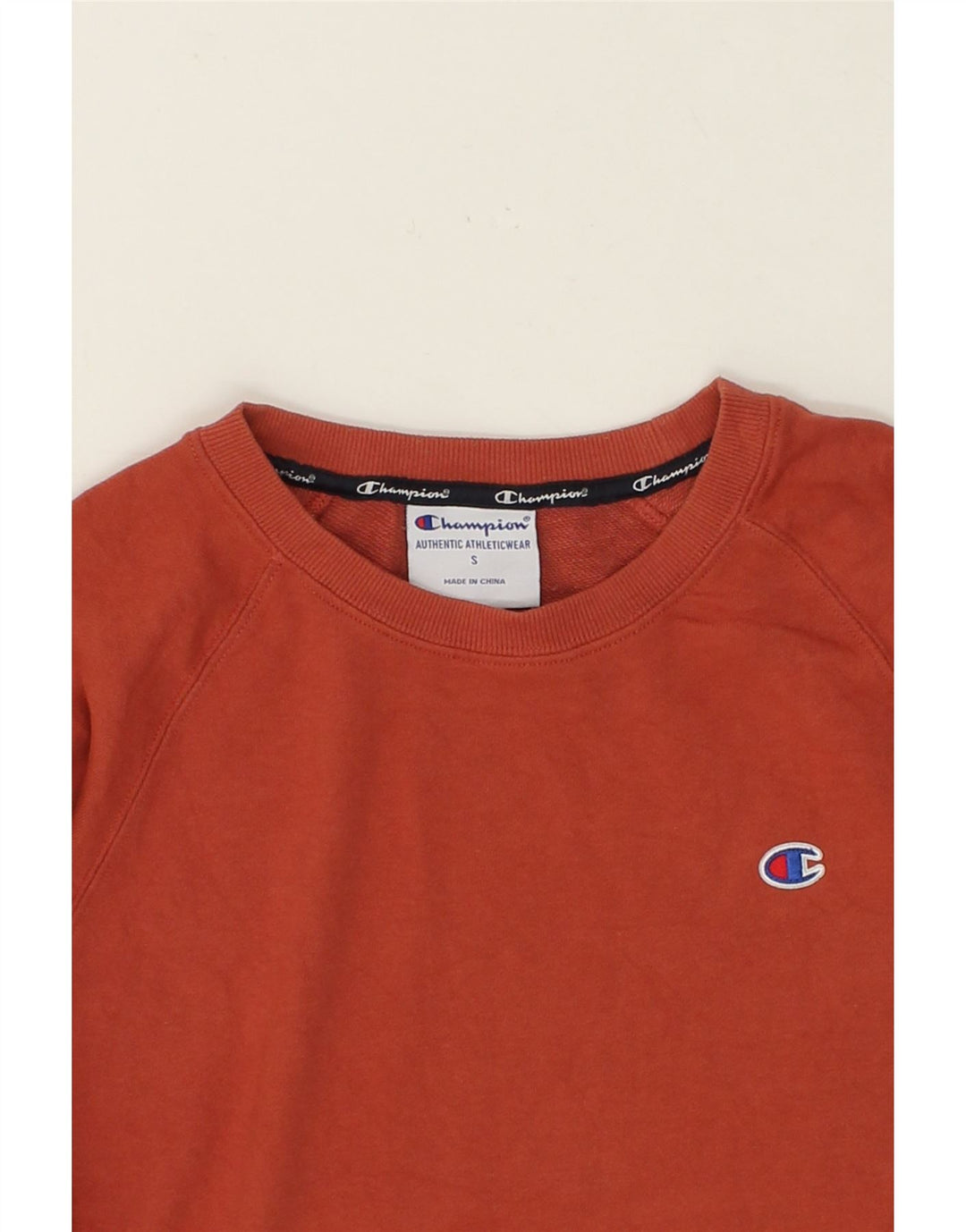 CHAMPION Womens Sweatshirt Jumper UK 10 Small Orange Cotton Vintage Champion and Second-Hand Champion from Messina Hembry 