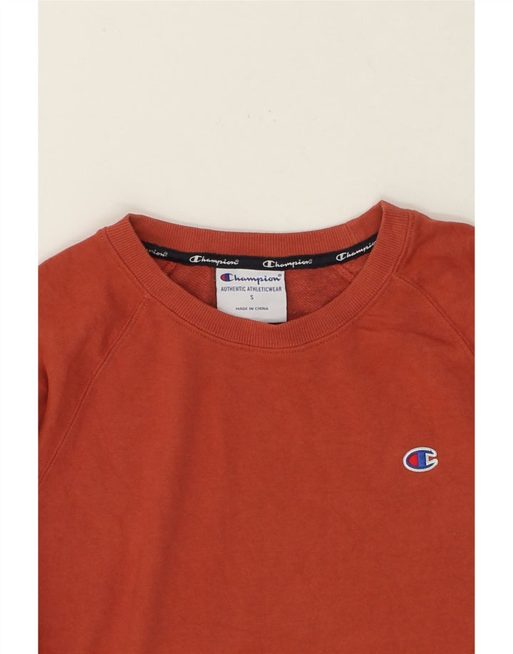 CHAMPION Womens Sweatshirt Jumper UK 10 Small Orange Cotton Vintage Champion and Second-Hand Champion from Messina Hembry 