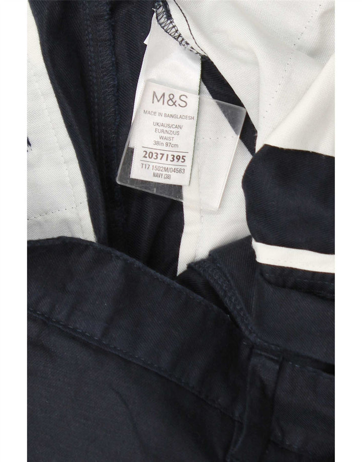 Męskie spodenki Chino Marks & Spencer W38 XL, granatowe, bawełniane
