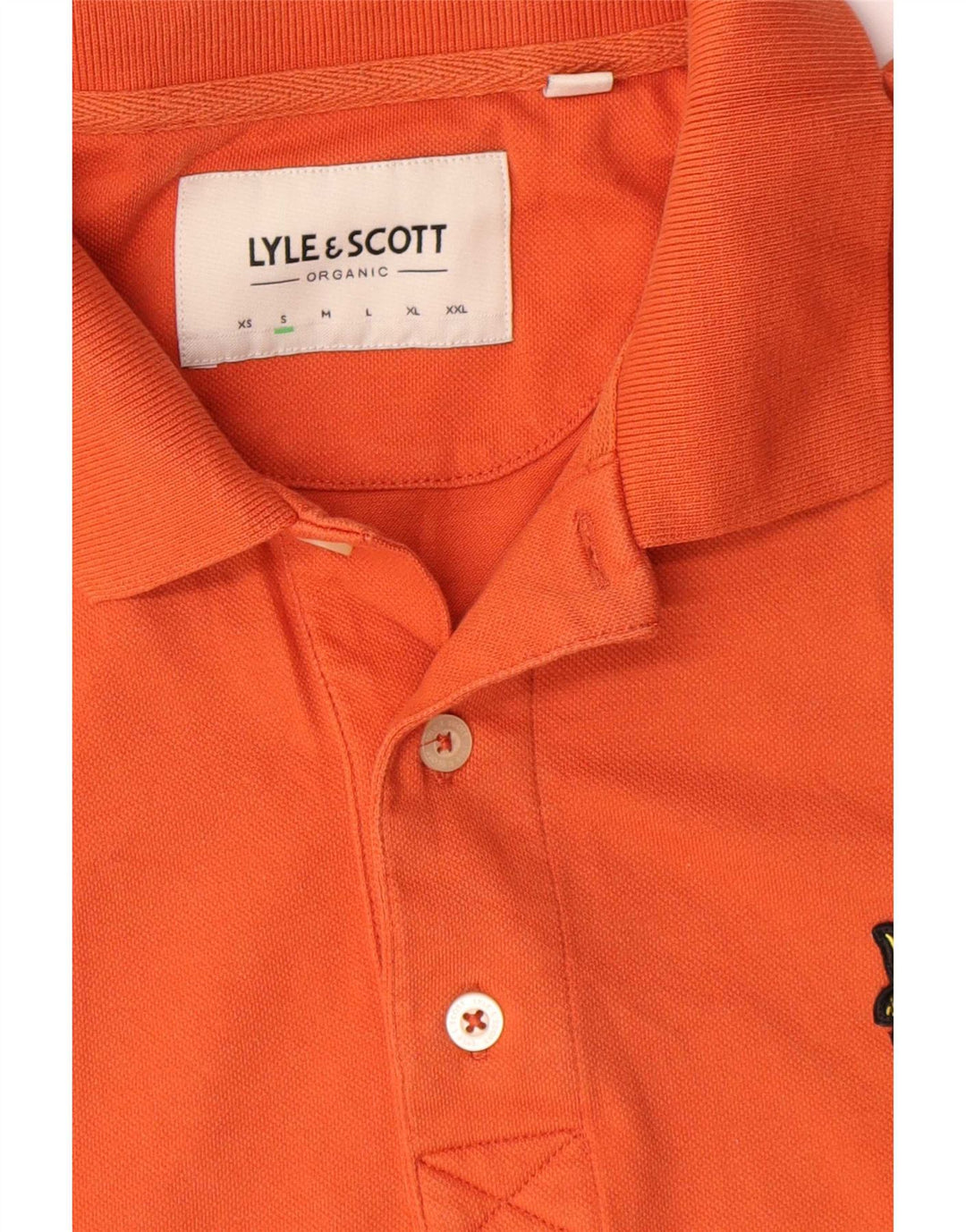 Męska koszulka polo Lyle & Scott, mała, pomarańczowa, bawełniana