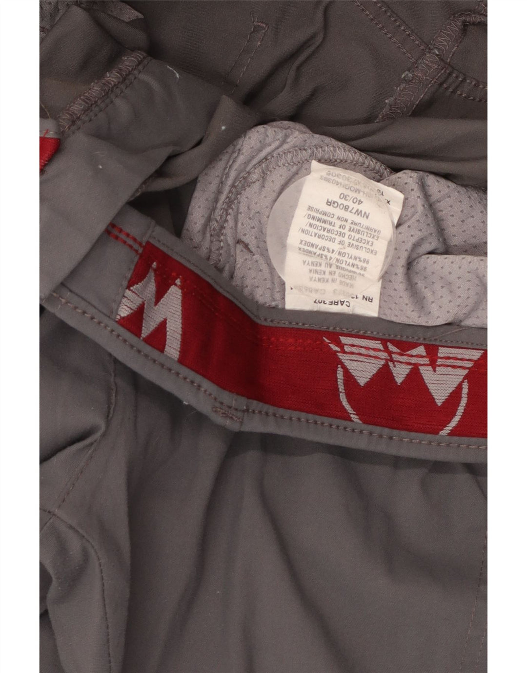 Męskie proste spodnie cargo Wrangler W40 L30 Szary nylon